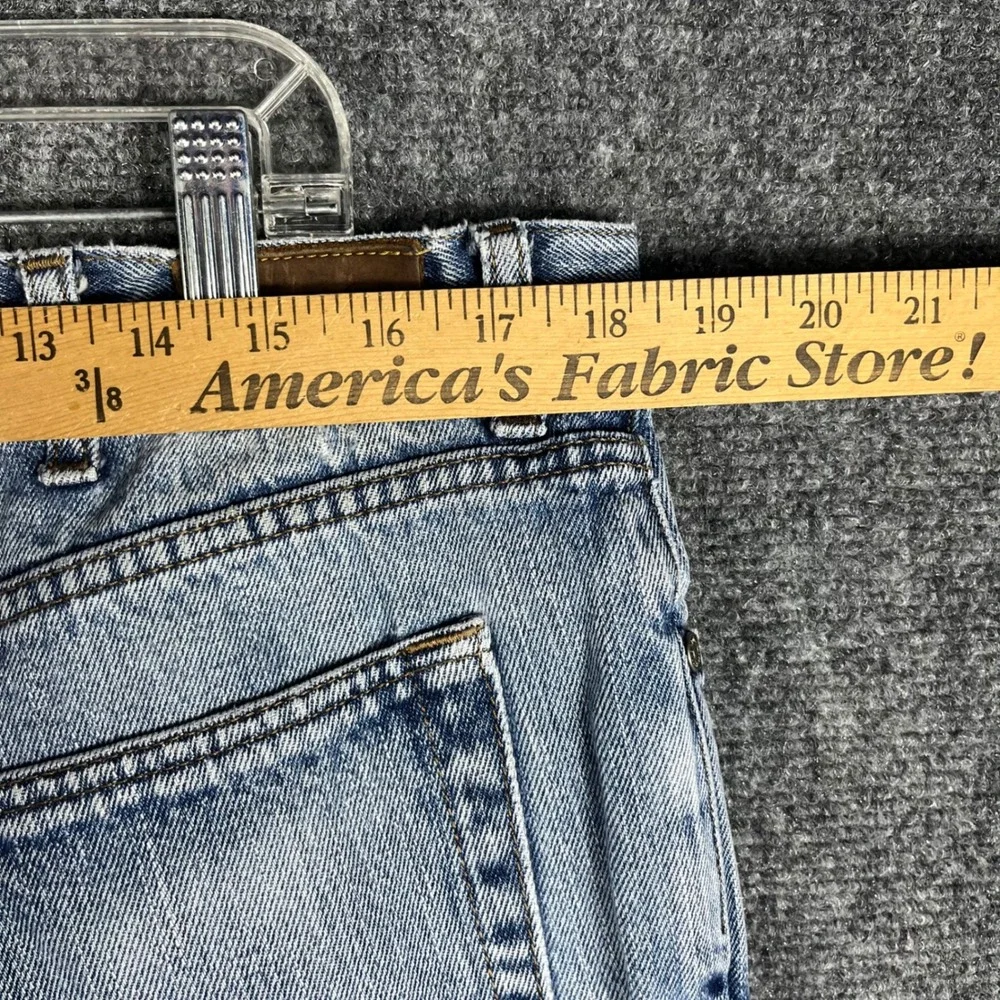Brooks Brothers 346 Relaxed Fit Jeans Mens 38 Light Blue Denim Cotton Distressed